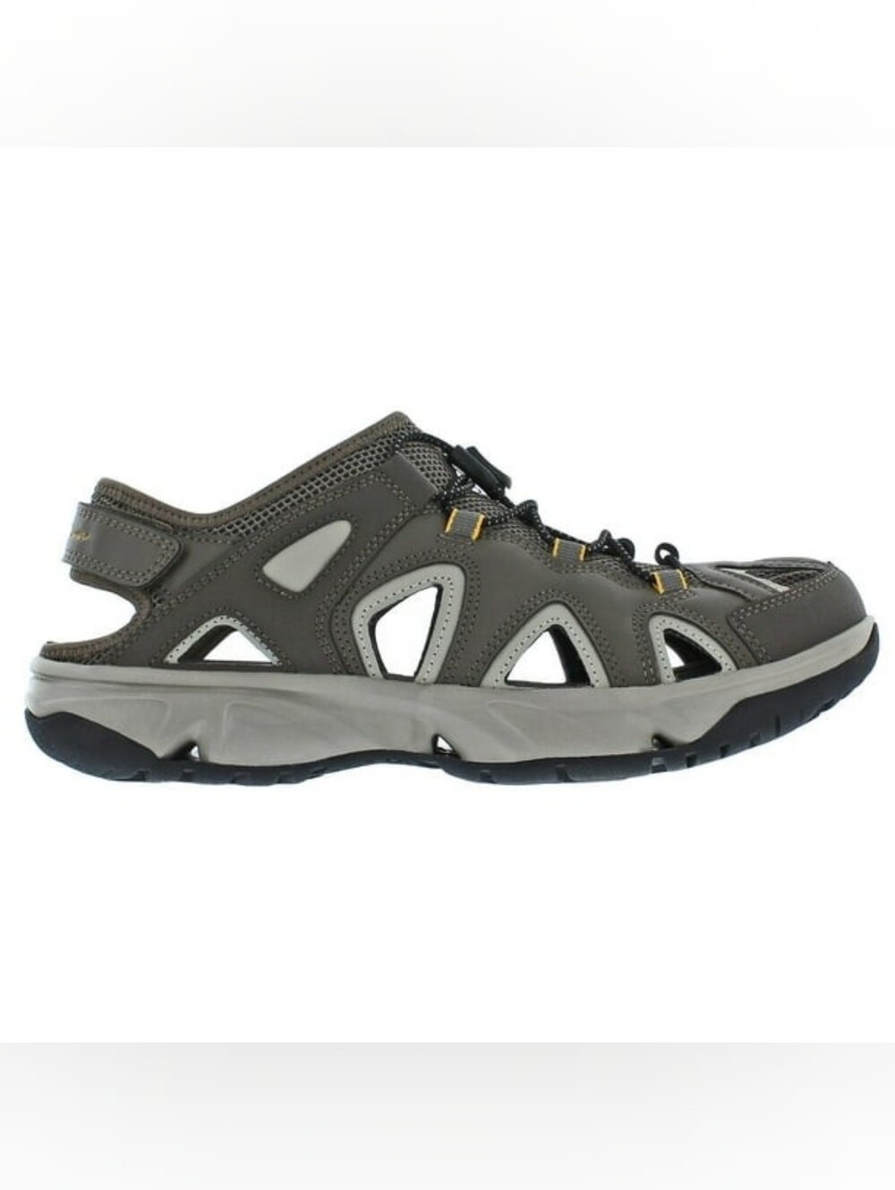 Eddie Bauer Men's Lake Trail Bungee Lace Water Sandals Gray Size 10 M